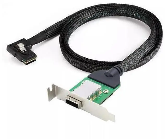 Main image of Vszerda Mini SAS 8087 Left Bend to SFF-8088 Female Server Adapter Card Conversion Cable 50CM