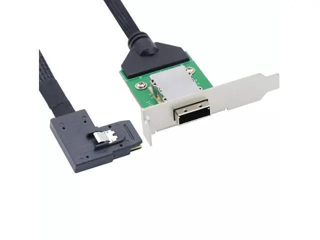 Alt view image 4 of 5 - Vszerda Mini SAS 8087 Left Bend to SFF-8088 Female Server Adapter Card Conversion Cable 50CM
