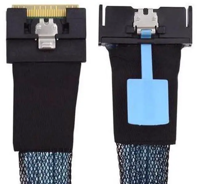 Main image of Vszerda MCIO SFF-8654 SAS 4.0 74Pin Male to PCI-E Slimline 8i 74Pin Male PCI-E 5.0 Mini Cool Edge IO Extender Cable 1.15ft