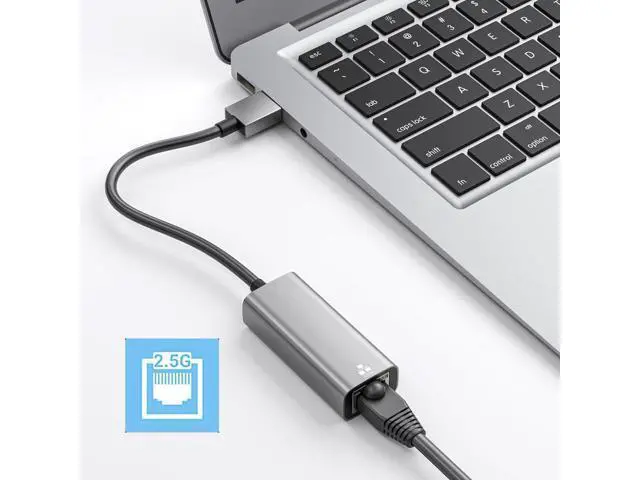 Alt view image 6 of 7 - Vszerda 2.5Gbps 2500Mbps to USB 3.0 Type-A GBE Gigabit 1000Mbps Ethernet Network LAN Cable Adapter for Desktop Motherboard