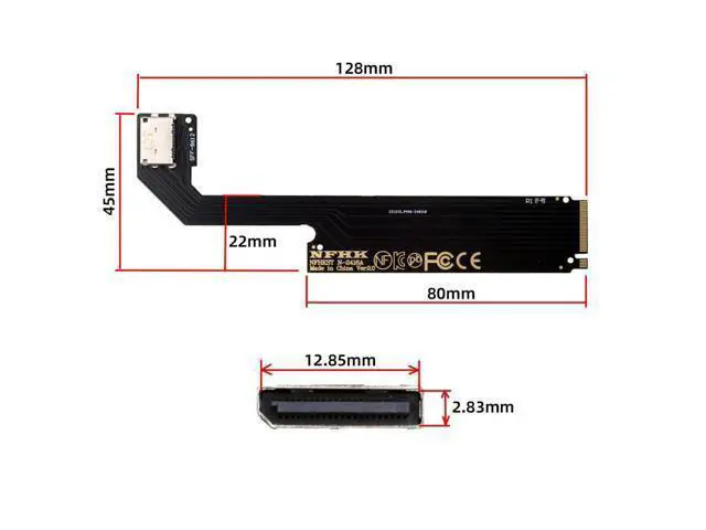 Alt view image 2 of 6 - Vszerda PCI-E 4.0 4X NVMe M.2 M-Key to Oculink SFF-8612 SFF-8611 Host Adapter for 2024 ThinkBook 16+ AMD8845 External Graphics Card & SSD