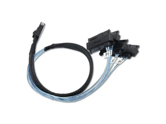 Alt view image 3 of 5 - Vszerda Maximum Performance Cable Mini SAS 36P SFF-8087 to SFF-8482 HDD SATA Power Cord (2 Cables, 1 M / 3.2 Feet)