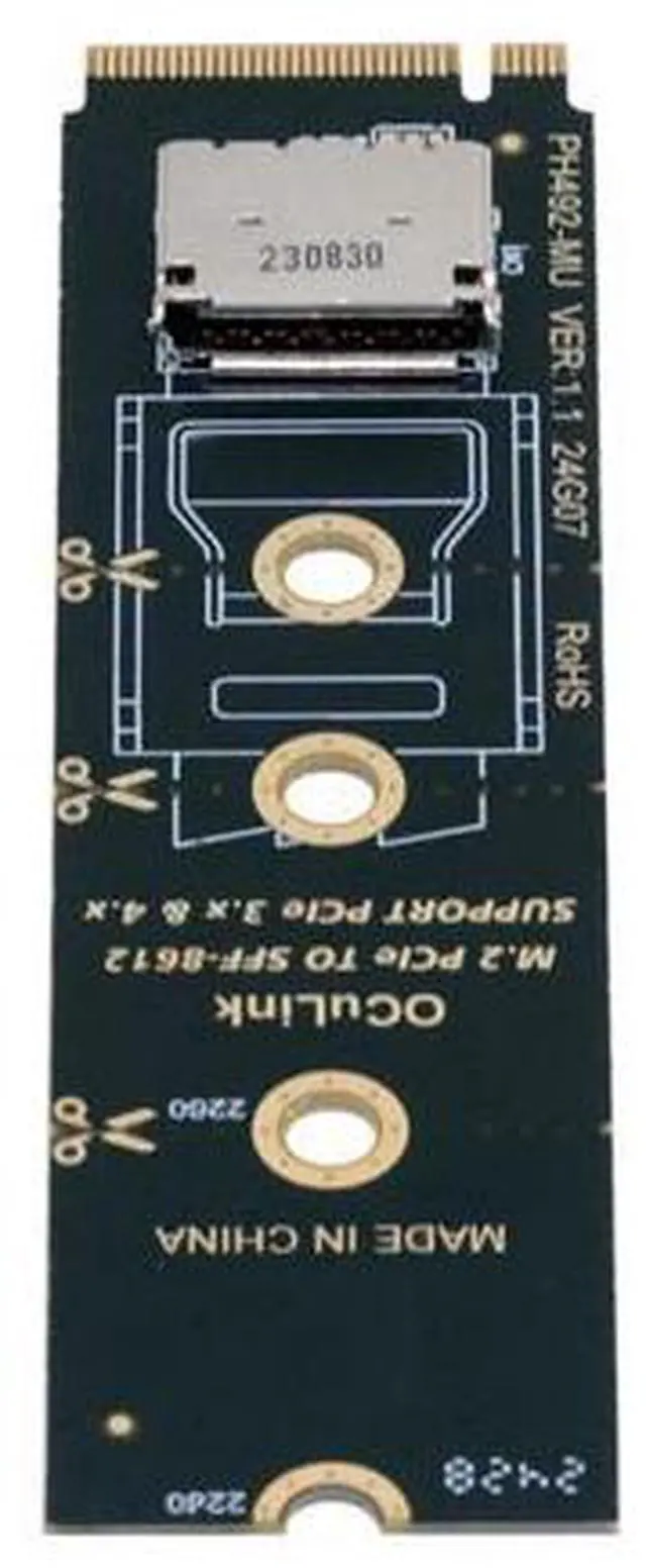 Main image of Vszerda 2280 PCI-E4.0 M.2 M-Key Male to Oculink SFF-8612 SFF-8611 Host Horizontal Adapter for NVME U.2 SSD eGPU External Graphics Card Dock