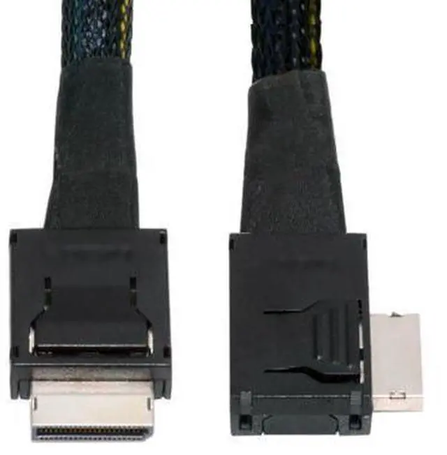 Main image of Vszerda OcuLink PCIe 4.0 PCI-Express SFF-8611 4i to SFF-8611 Data Active Cable Left Angled 90 Degree Connector for eGPU SSD External Graphics Card 50cm