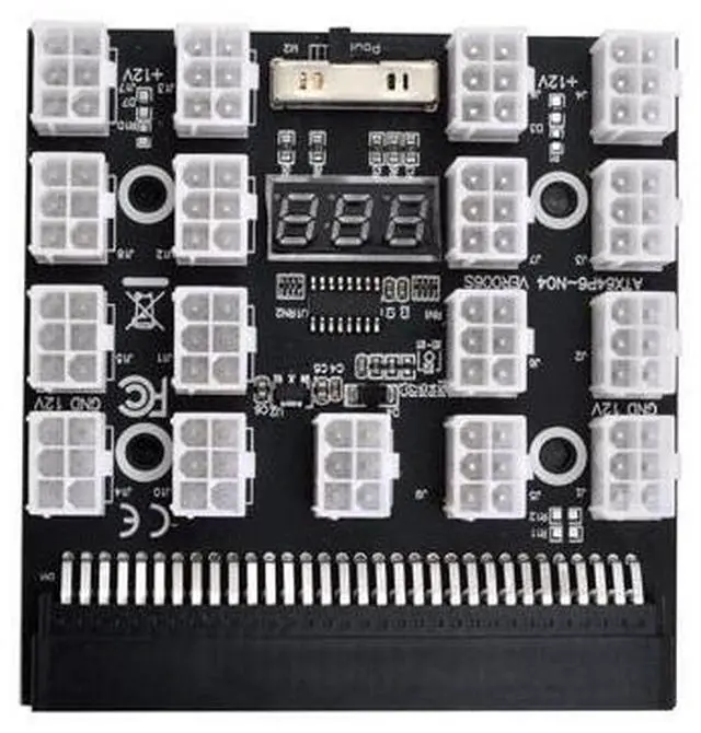 Main image of Vszerda 1200W Server PSU Power Supply Breakout Board Adapter with 17 Ports ATX 6 Pin for DPS-800GB 1200FB 1200QB