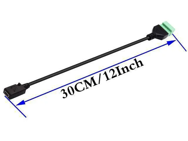 Alt view image 2 of 7 - Vszerda Mini USB Screw Terminal Block Connector Cable Mini USB 2.0 Female Plug to 5 Pin/Way Female Bolt Screw with Shield terminals Pluggable Type Adapter Converter Cable30CM/2Pack(Female)