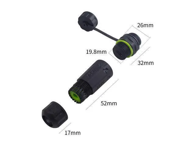 Alt view image 3 of 7 - Vszerda 10Gbps Waterproof USB C Female to Female Adapter, Waterproof USB C Coupler, USB Type C 3.1 Pass Through Bulkhead Connector Outdoor Charging Socket for Data Transfer,1-Pack