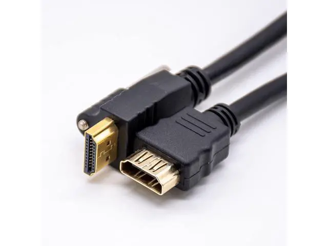 Alt view image 2 of 3 - Vszerda HDMI Adapter Cables Male to Female Straight with Screws 1M
