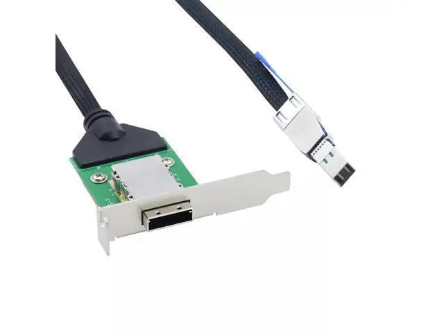 Alt view image 2 of 6 - Vszerda Mini SAS HD SFF-8644 to HD-8088 Female Bend Server Adapter Card Conversion Cable 50CM