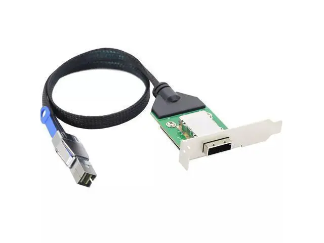 Alt view image 4 of 6 - Vszerda Mini SAS HD SFF-8644 to HD-8088 Female Bend Server Adapter Card Conversion Cable 50CM