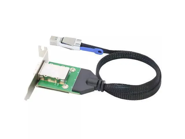 Alt view image 6 of 6 - Vszerda Mini SAS HD SFF-8644 to HD-8088 Female Bend Server Adapter Card Conversion Cable 50CM
