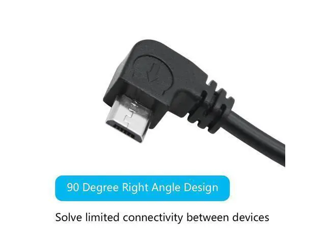 Alt view image 3 of 7 - Vszerda 4Pcs Right Angle Micro USB to 2 Pin Bare Wire Open End Cable 11inch, 90 Degree USB Male Plug Pigtail Power Wire 5V/3A, for Equipment Installed or Replacement Repair DIY