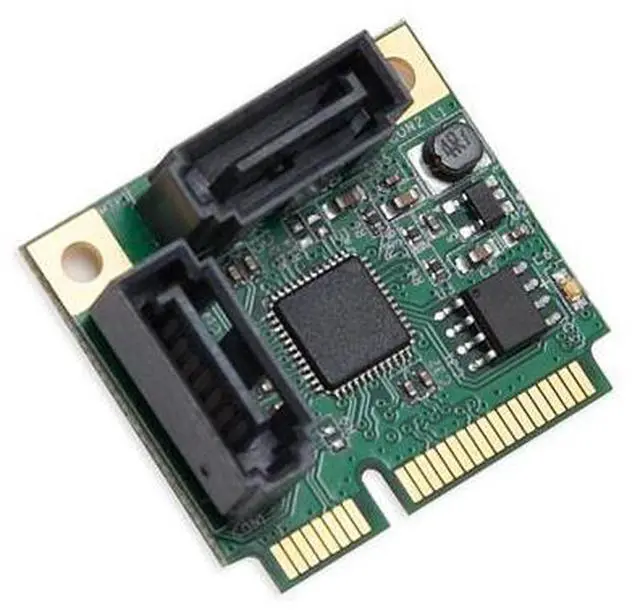 Main image of Vszerda Mini PCIe to SATA III 2 Ports Raid Adapter Card ASMedia 1061R for Ipfs Mining and Adding SATA 3.0 Devices