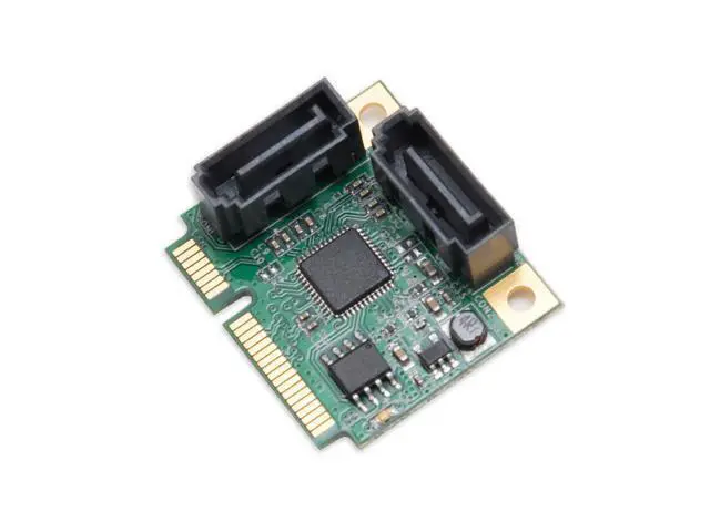 Alt view image 2 of 6 - Vszerda Mini PCIe to SATA III 2 Ports Raid Adapter Card ASMedia 1061R for Ipfs Mining and Adding SATA 3.0 Devices
