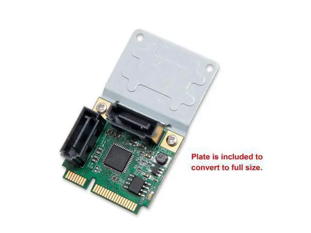 Alt view image 5 of 6 - Vszerda Mini PCIe to SATA III 2 Ports Raid Adapter Card ASMedia 1061R for Ipfs Mining and Adding SATA 3.0 Devices