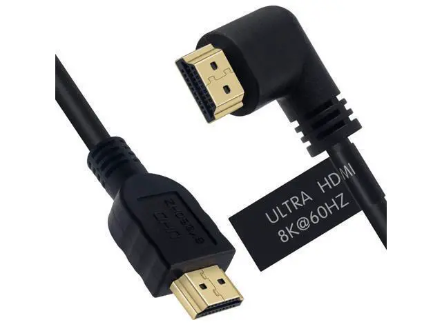 Alt view image 2 of 7 - Vszerda 8K HDMI 2.1 Cable 6ft /1.8m, 90 Degree Left Angle HDMI Male to Male Cord, Ultra High Speed 8K@60Hz Resolution &48Gbps Bandwith Compatible for 3D HDRTV/Xbox /PS4 /PS5(M/M Left)