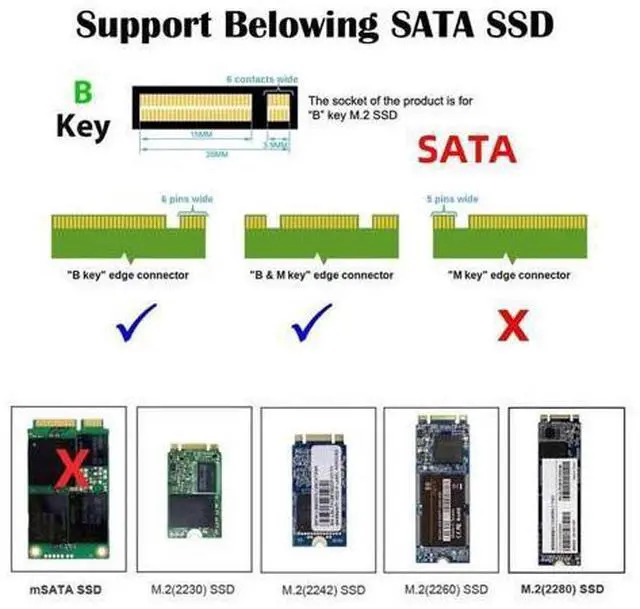 Alt view image 4 of 14 - Vszerda B-Key 22x30mm to 22x42mm Male to Female Extension Adapter for 2230 SSD Wireless Card