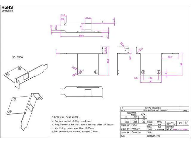 Alt view image 6 of 7 - Vszerda Mini SAS SFF-8643 Host to SAS SFF-8088 Female with Low Bracket Adapter Cable (50cm)