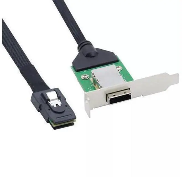 Main image of Vszerda Mini SAS SFF-8087 to SAS SFF-8088 Female 12Gbps Adapter Cable with Low Bracket 50CM