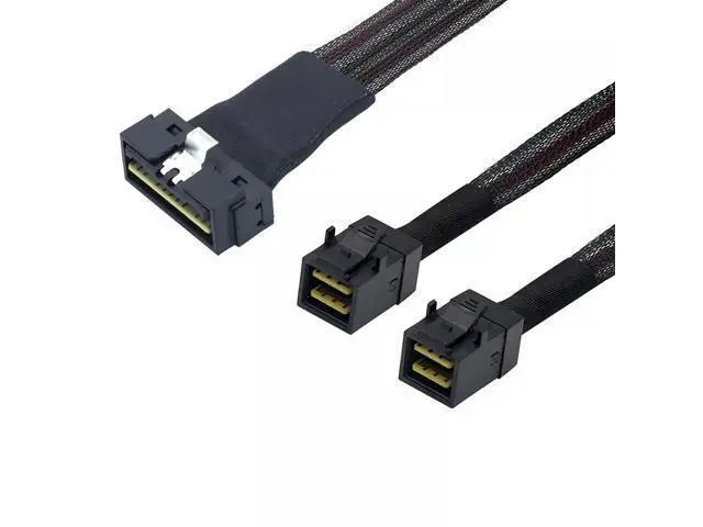 Alt view image 2 of 6 - Vszerda SAS4.0 LP Low Profile SFF-8654 8i 74P to SFF-8643 8I 36P Server Adapter Cable 50CM