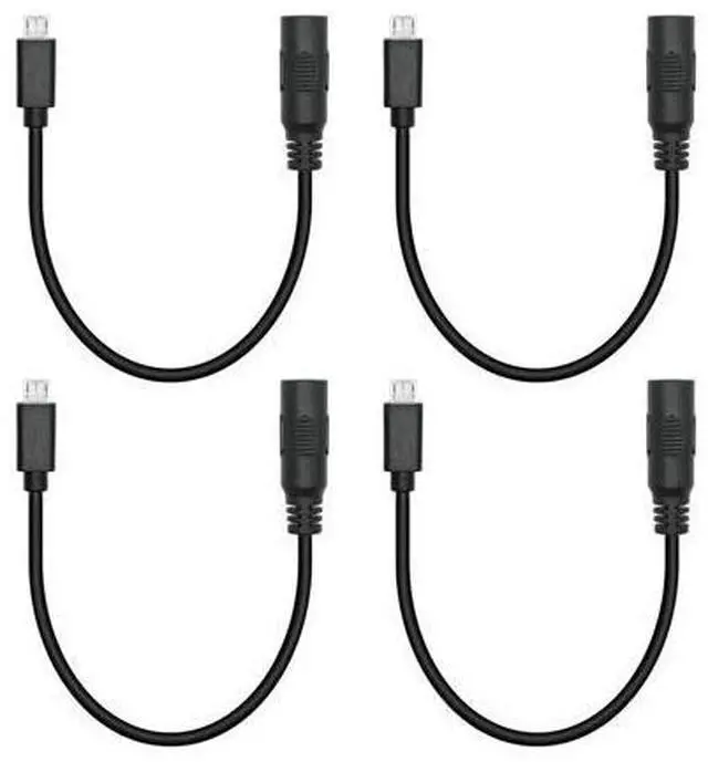 Main image of Vszerda 4Pcs DC 5.5mm x 2.1mm to Micro USB Power Cord, 6inch, DC 5521 Female to Micro USB Male Plug, 5V 3A Power Charging Extension Cable, for LED Desk Lamp, Small Fan Etc