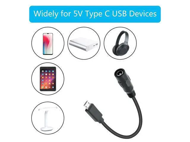 Alt view image 5 of 6 - Vszerda 4Pcs DC 5.5mm x 2.1mm to Micro USB Power Cord, 6inch, DC 5521 Female to Micro USB Male Plug, 5V 3A Power Charging Extension Cable, for LED Desk Lamp, Small Fan Etc