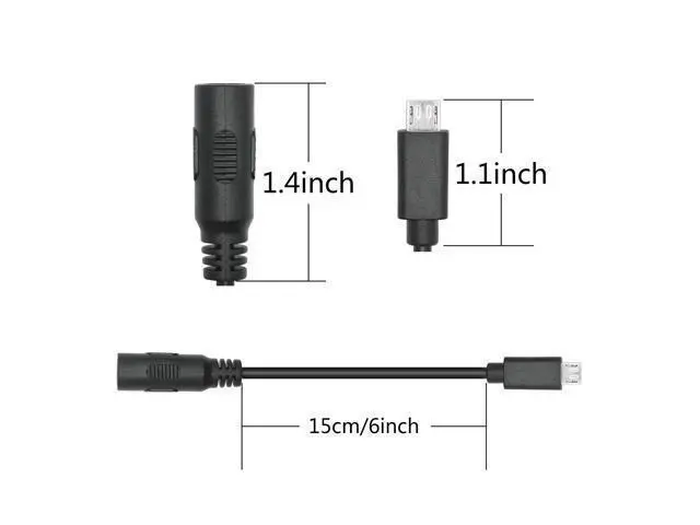Alt view image 6 of 6 - Vszerda 4Pcs DC 5.5mm x 2.1mm to Micro USB Power Cord, 6inch, DC 5521 Female to Micro USB Male Plug, 5V 3A Power Charging Extension Cable, for LED Desk Lamp, Small Fan Etc