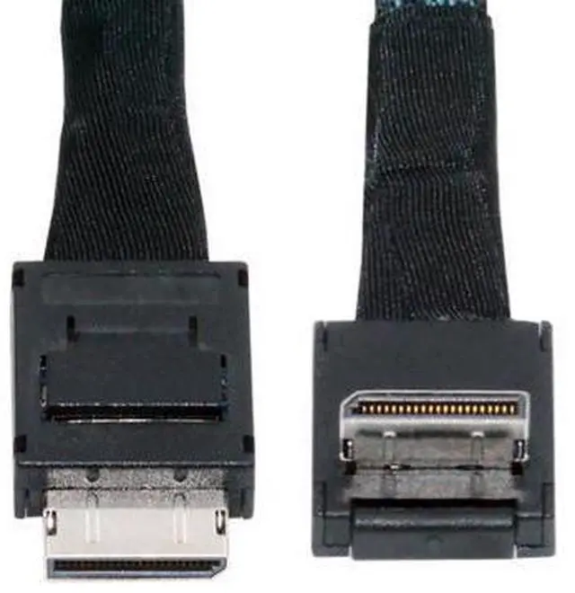 Main image of Vszerda OcuLink PCIe 4.0 PCI-Express SFF-8611 4i to SFF-8611 Data Active Cable Down Angled 90 Degree Connector for eGPU SSD External Graphics Card 80cm