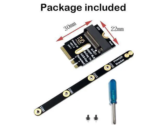 Alt view image 4 of 5 - Vszerda M.2 (NGFF) 2230 2242 NVME SSD to M2 A/E Key Port Card (Fit 2230,2242 nVME SSD)