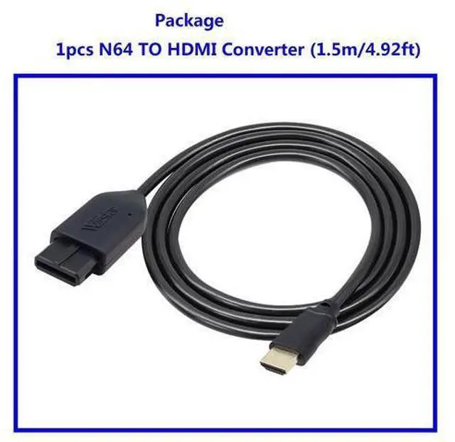 Alt view image 7 of 7 - Vszerda N64 to HDMI Converter Adapter All-in-One HDMI Link Cable Conversion with S-Video Signal Output (Better Than AV Video Quality), for N64 Converter for Gamecube/64/SNES/SFC(1.5m /4.92FT