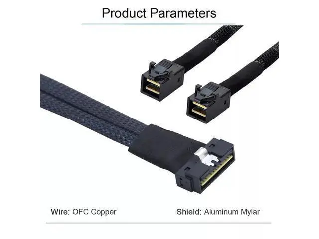 Alt view image 3 of 6 - Vszerda SAS4.0 LP Low Profile SFF-8654 8i 74P to SFF-8643 8I 36P Server Adapter Cable 80CM