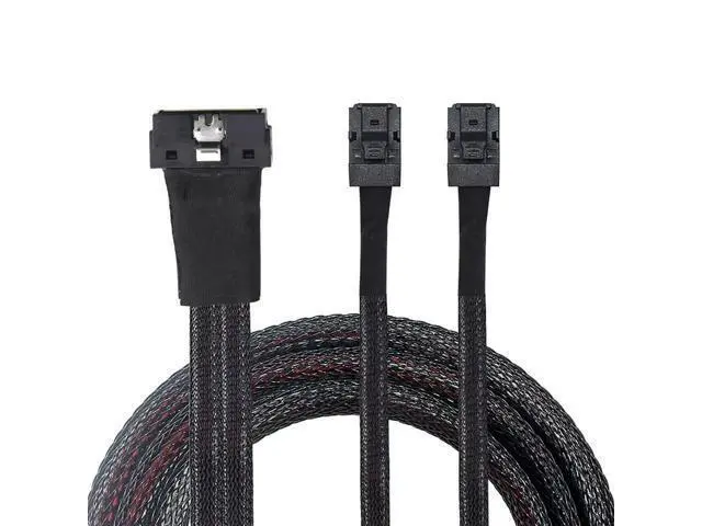 Alt view image 6 of 6 - Vszerda SAS4.0 LP Low Profile SFF-8654 8i 74P to SFF-8643 8I 36P Server Adapter Cable 80CM
