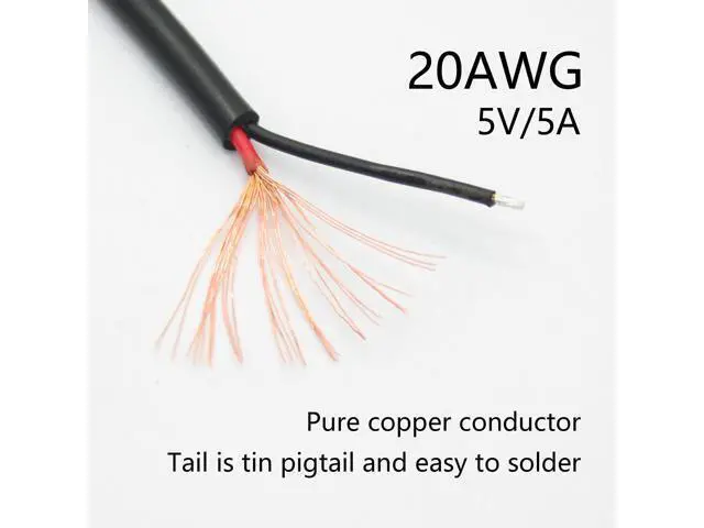 Alt view image 4 of 7 - Vszerda 4Pcs USB A Male to 2 Pin Bare Wire 11inch, 20AWG 5V/5A 2 Pin Pigtail Open End Power Cord, for USB Equipment Installed or Replace Repair DIY Cable