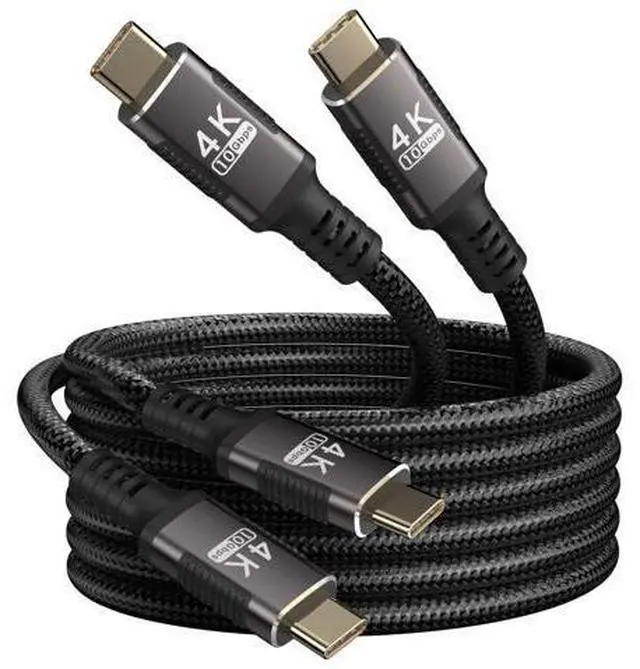 Main image of Vszerda USB C Cable 6.6ft 2-Pack Compatible with Thunderbolt 3,UsbC 3.1 gen 1 Cable 10Gbps Data Transfer,4K@60Hz/2K@120Hz Video Output Monitor Cord,Type-C Nylon Braided 100W Fast Charging.