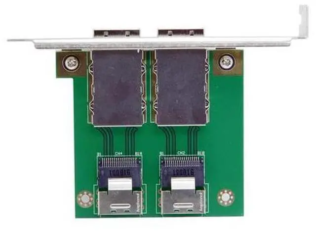 Main image of Vszerda Dual Ports Mini SAS SFF-8088 to SAS 36Pin SFF-8087 PCBA Female Adapter with PCI Bracket