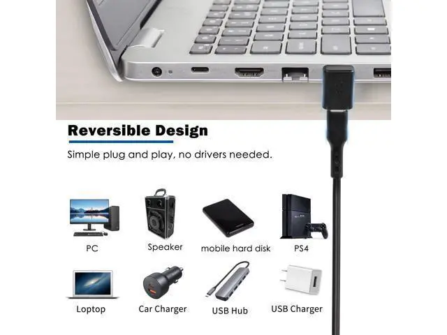 Alt view image 5 of 7 - Vszerda 90°USB 3.1 to USB C Adapter USB A Male to Type C Female Right Angle Coupler 10Gbps OTG Data Transfer Connector for Smartphone Laptop Tablet, Black, 5 Pcs