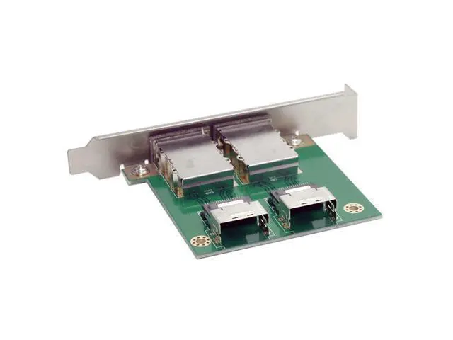 Alt view image 3 of 7 - Vszerda Dual Ports Mini SAS SFF-8088 to SAS 36Pin SFF-8087 PCBA Female Adapter with PCI Bracket