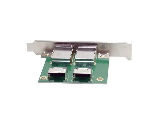 Alt view image 4 of 7 - Vszerda Dual Ports Mini SAS SFF-8088 to SAS 36Pin SFF-8087 PCBA Female Adapter with PCI Bracket