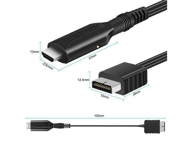 Alt view image 2 of 7 - Vszerda HDMI Cable for PlayStation 2 & PlayStation 1 Console (PS2 & PS1), PS1/PS2 to HDMI Adapter with True RGB Signal Output PlayStation 1 Adapter Sony PS2 HDMI Converter