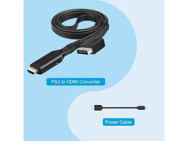 Alt view image 7 of 7 - Vszerda HDMI Cable for PlayStation 2 & PlayStation 1 Console (PS2 & PS1), PS1/PS2 to HDMI Adapter with True RGB Signal Output PlayStation 1 Adapter Sony PS2 HDMI Converter