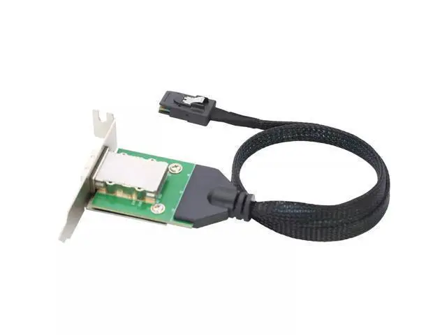 Alt view image 4 of 5 - Vszerda Mini SAS SFF-8087 to SAS SFF-8088 Female 12Gbps Adapter Cable with Low Bracket 50CM
