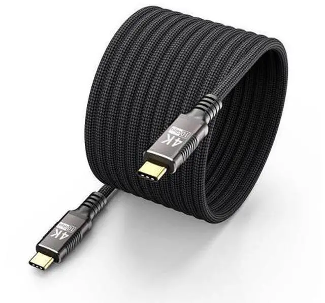 Main image of Vszerda USB C Long Cable 16FT/5M Compatible with Thunderbolt 3,USB C 3.1 Gen 1 Cable 10Gbps Data Transfer,4K@60Hz/2K@120Hz Video Output Monitor Cord,Type-C Nylon Braided PD3.0 100W Fast Charging.