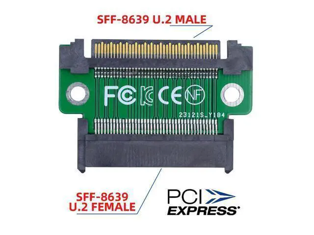 Alt view image 4 of 7 - Vszerda U.2 U2 SFF-8639 NVME PCIe 4.0 SSD Adapter Male to Female Extension 68pin PCI Express PCBA