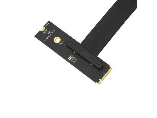 Alt view image 2 of 6 - Vszerda M.2 NGFF NVMe M-Key to PCIe x16 Cable, Flexible Extender, PCIe Riser Adapter for GPU, SSD, Capture Card 200mm(90 Degree Left)