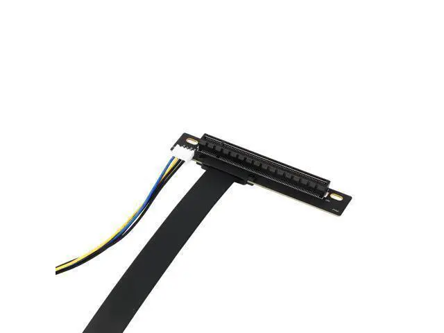 Alt view image 3 of 6 - Vszerda M.2 NGFF NVMe M-Key to PCIe x16 Cable, Flexible Extender, PCIe Riser Adapter for GPU, SSD, Capture Card 200mm(90 Degree Left)