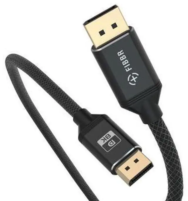 Alt view image 5 of 7 - FIBBR Certified DisplayPort 1.4 Cable 6.6ft/2M, SuperSpeed DP 1.4 Cable 32.4Gbps Video DisplayPort Support 8K@60Hz, 4K@165Hz,2K@240Hz, HDR, HDCP2.2, ARC DP to DP for Gaming Monitor