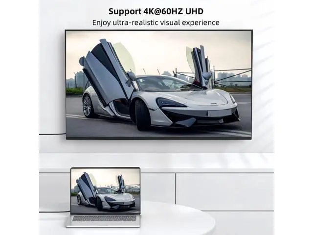 Alt view image 6 of 7 - USB-C to Dual DisplayPort Splitter Adapter, USB Type C to Displayport Dual Monitor Converter 4K@60HZ, USB C Displayport Hub Compatible for De-ll XPS 13 15,Len-ovo Yoga,Sum-sung Chrome-book,HP etc