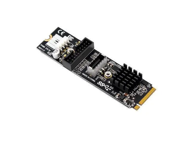 Alt view image 2 of 7 - Vszerda 5Gbps Type-E USB 3.1 Front Panel Socket & USB 2.0 to NVME NGFF M-Key Express Card Adapter for Motherboard