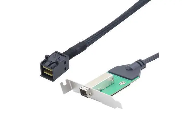 Alt view image 3 of 6 - Vszerda External Mini SAS HD SFF-8644 Female to Mini SAS HD SFF-8643 Male Data Server Raid Cable Adapter (0.5m)