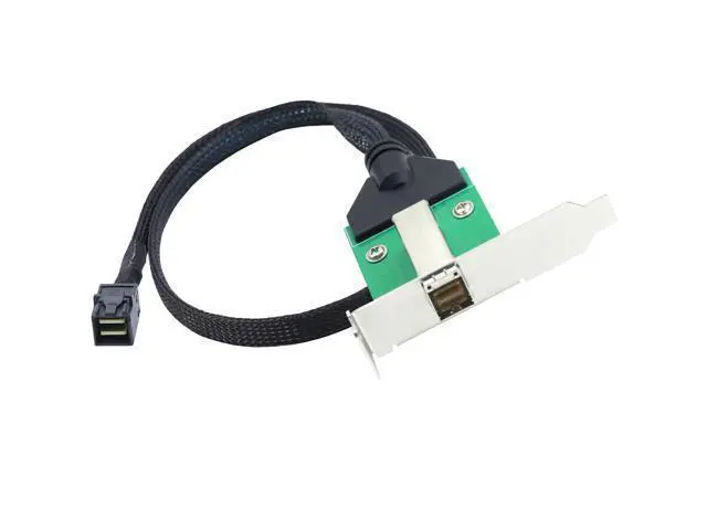 Alt view image 4 of 6 - Vszerda External Mini SAS HD SFF-8644 Female to Mini SAS HD SFF-8643 Male Data Server Raid Cable Adapter (0.5m)